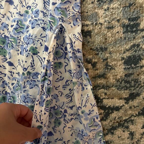 Heidi Carey Blue Floral Slip Nightgown - Picture 6 of 7